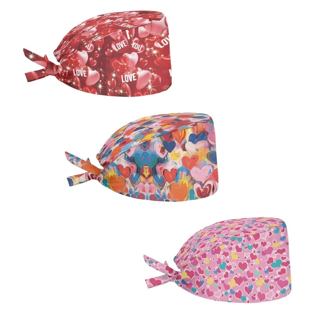 6899 3 PCS Set Turban Hat Cap with Sweatband Adjustable Tie Back Hats Head